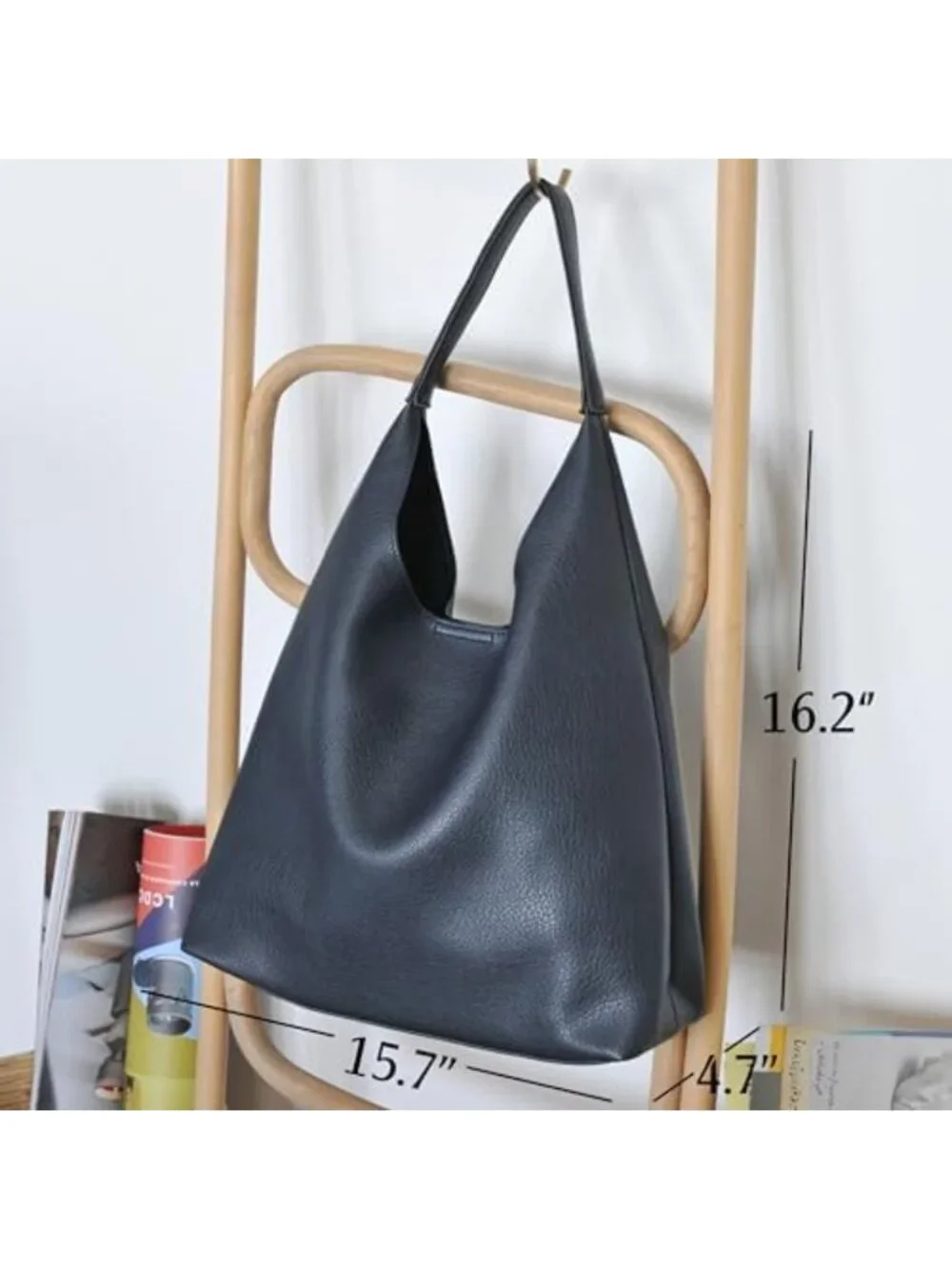 Soft Vegan Leather Hobo Bag for Women | Slouchy Shoulder Tote Purse